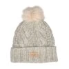 UGG Women's Knit Cable Faux Fur Pom Beanie